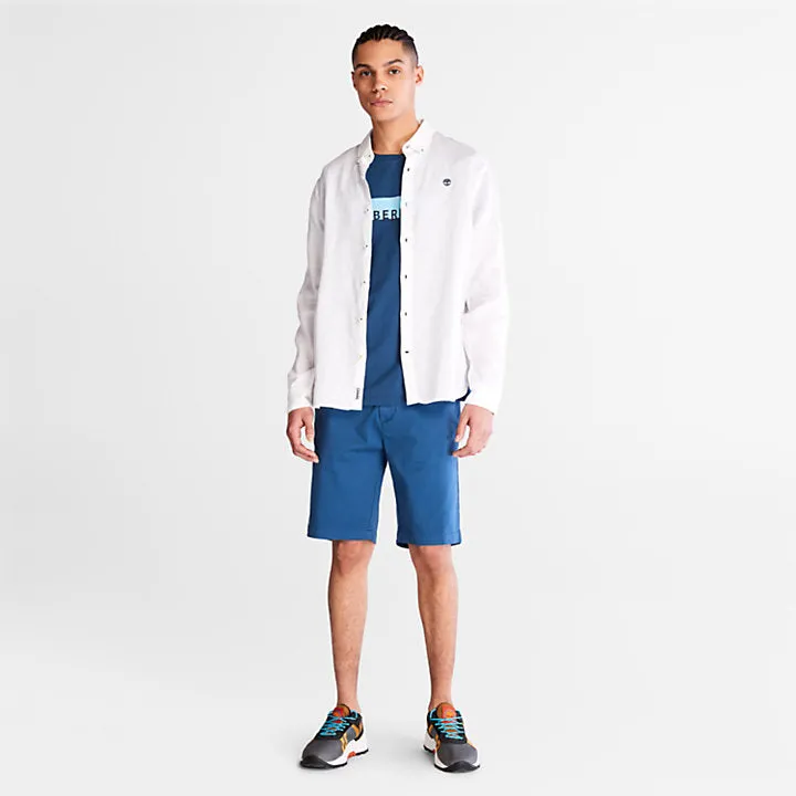 Mill River Slim Fit Linen Shirt For Men