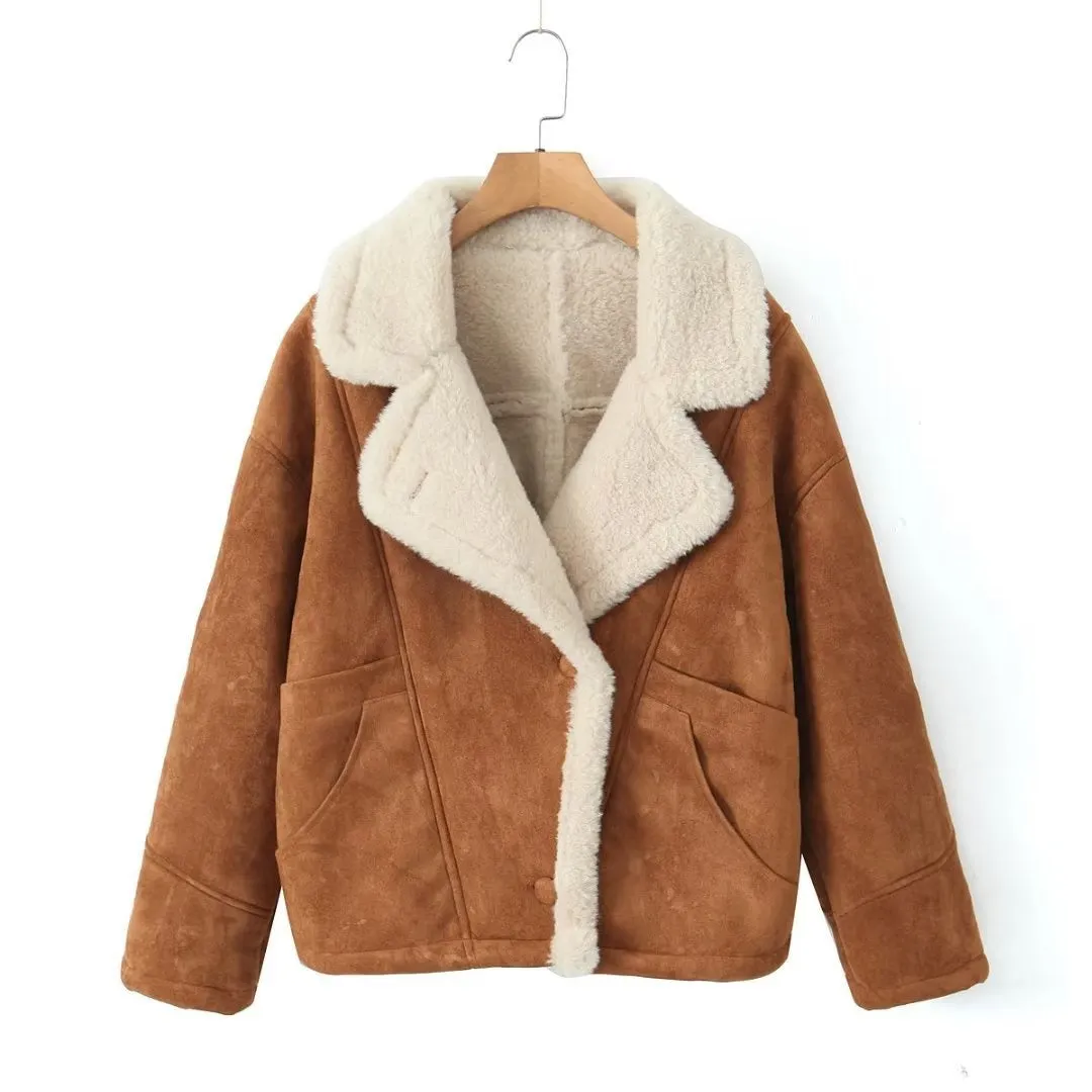 Oversized Warm Vintage Wool Sherpa Coat