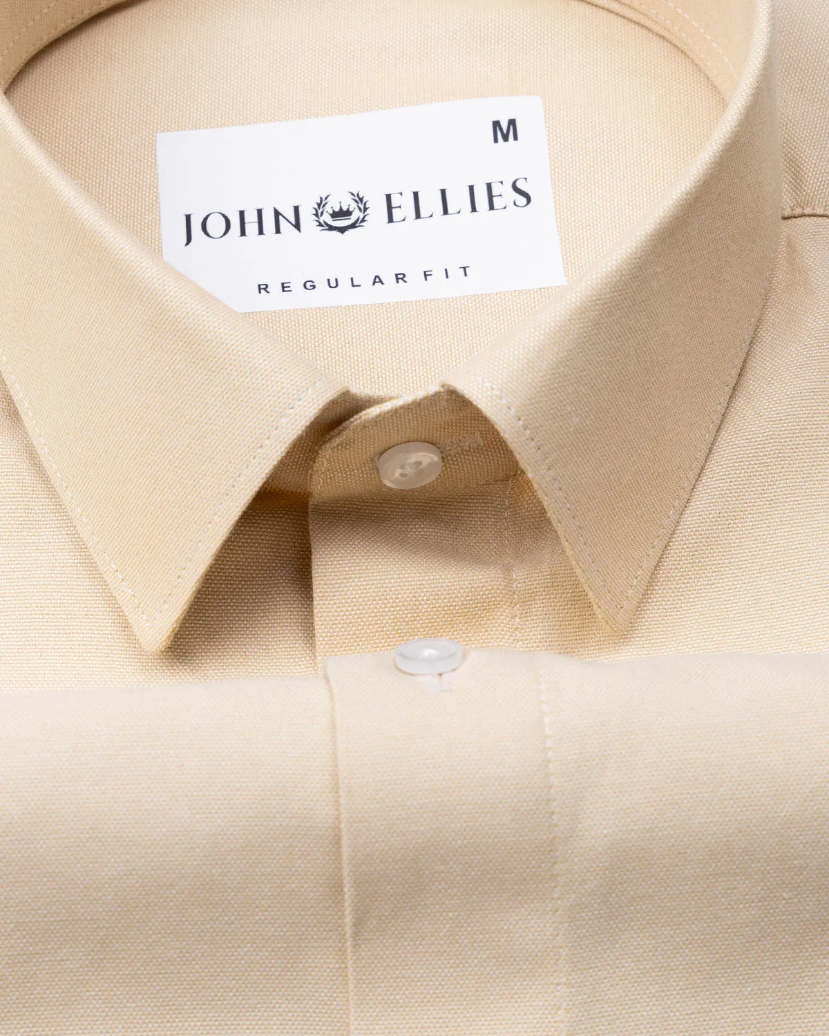 Renato Privilege Blush Cream Plain Oxford Cotton Shirt