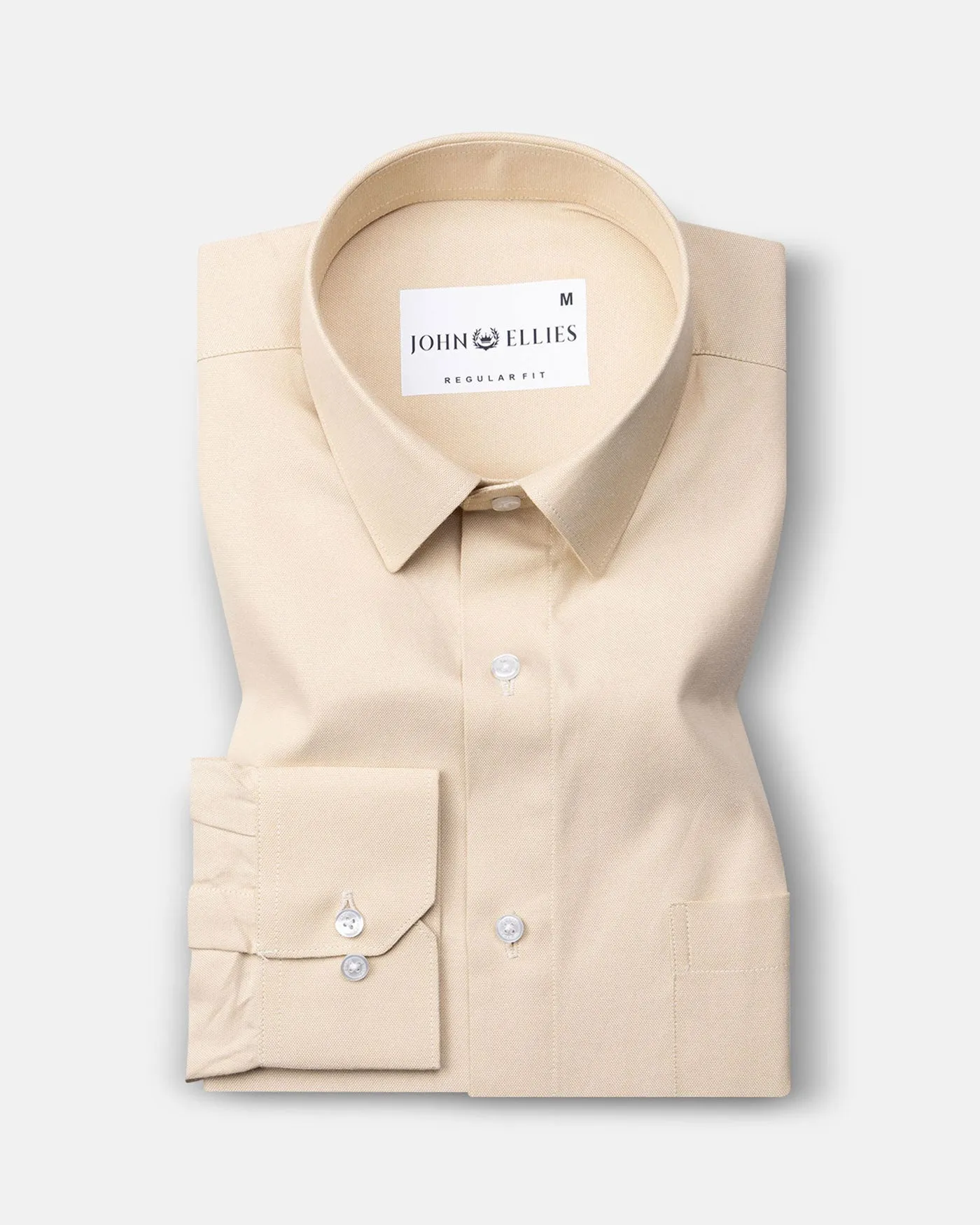 Renato Privilege Blush Cream Plain Oxford Cotton Shirt