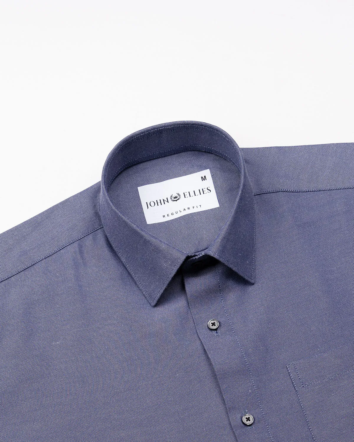 Renato Privilege Purple Blue Plain Oxford Cotton Shirt