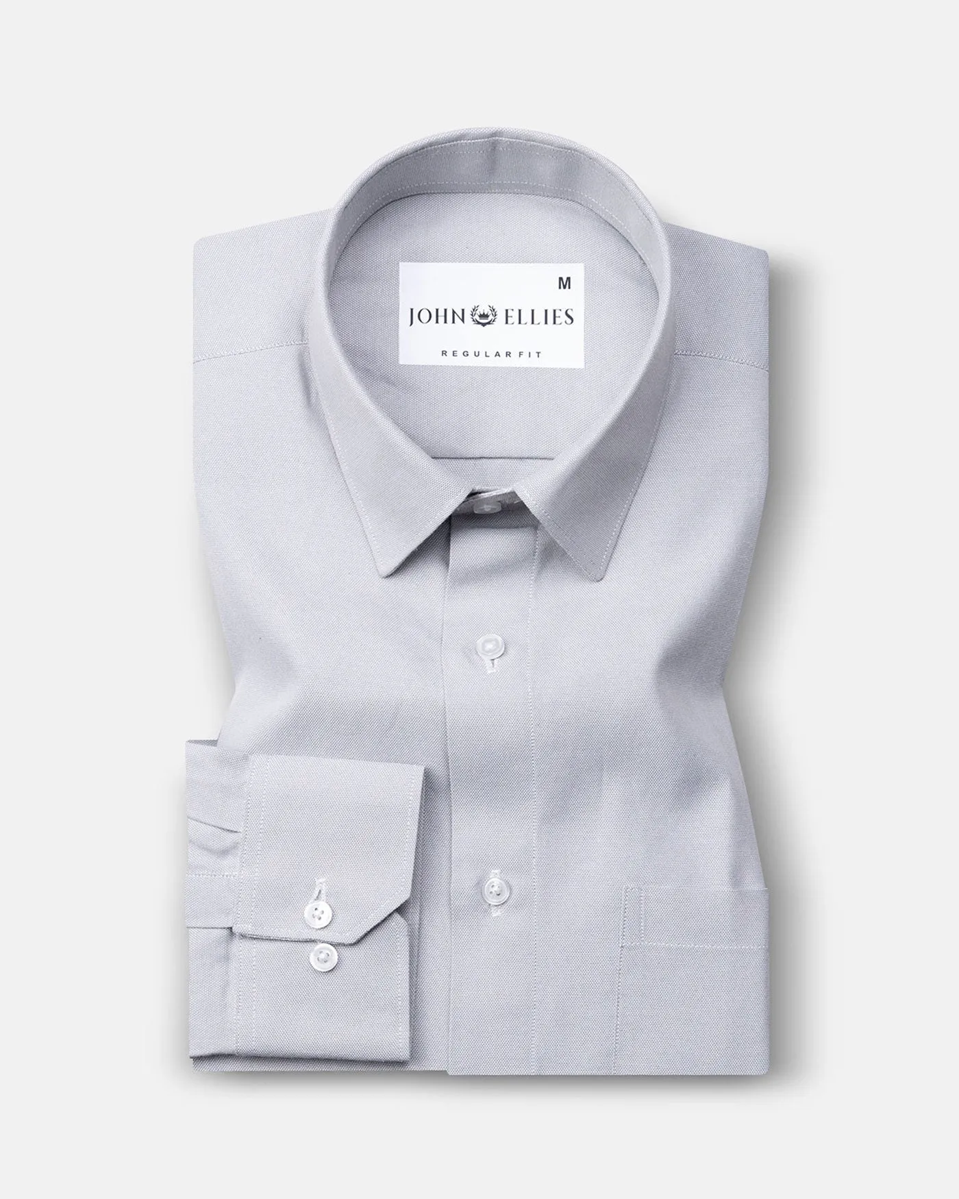 Renato Privilege Silver Grey Plain Oxford Cotton Shirt