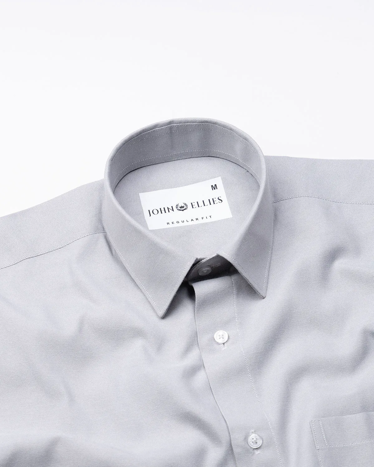 Renato Privilege Silver Grey Plain Oxford Cotton Shirt