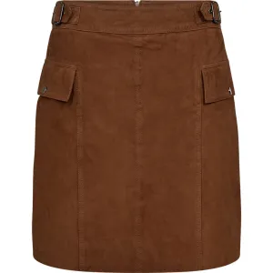 Trendy ruskindsnederdel / 51258 - Cognac