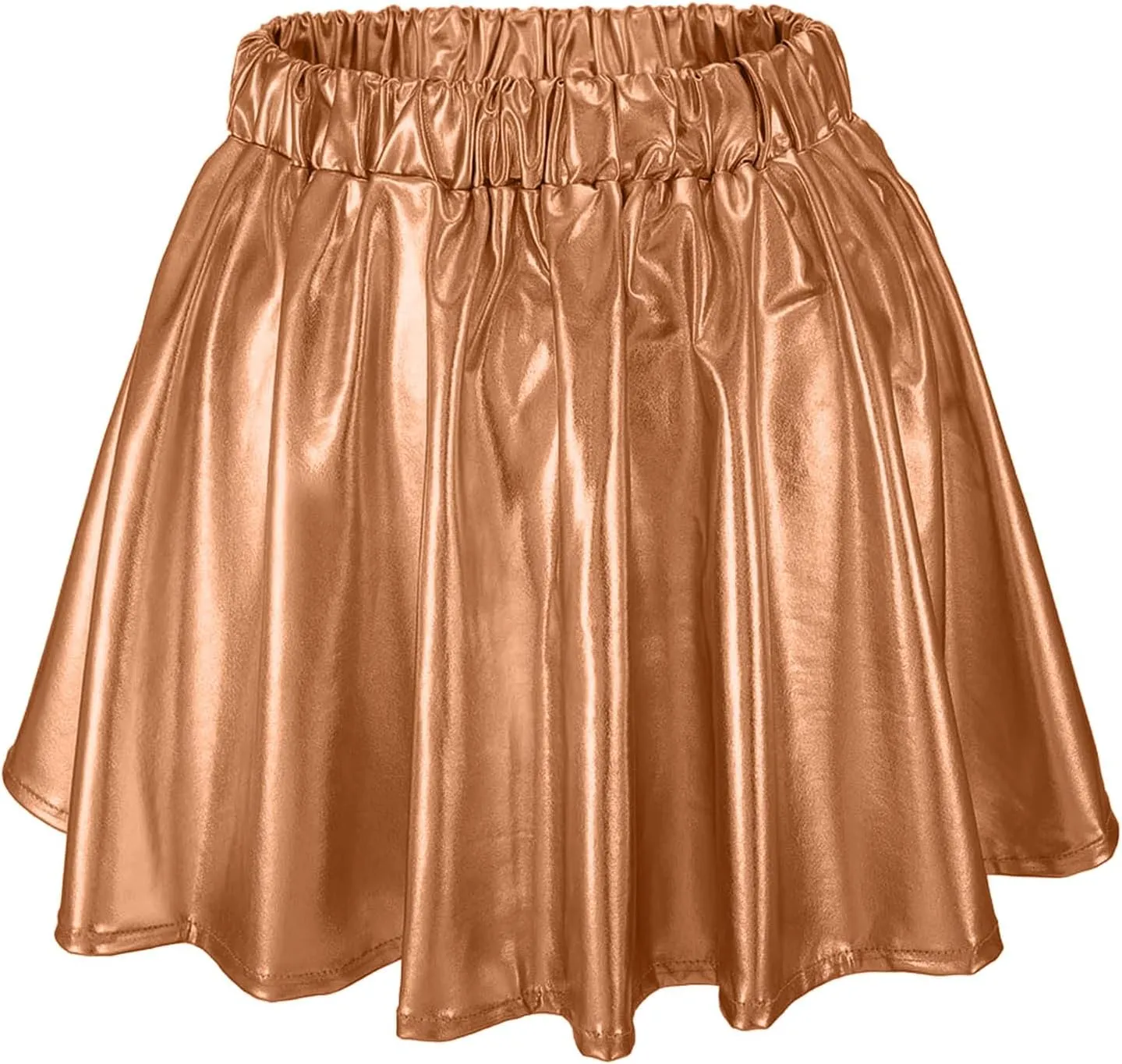 Womens Fashion High Waisted Pleated Skirts Shiny Metallic Dance Skirt Flared A Line Mini Skort Carnival Sequin Skirts