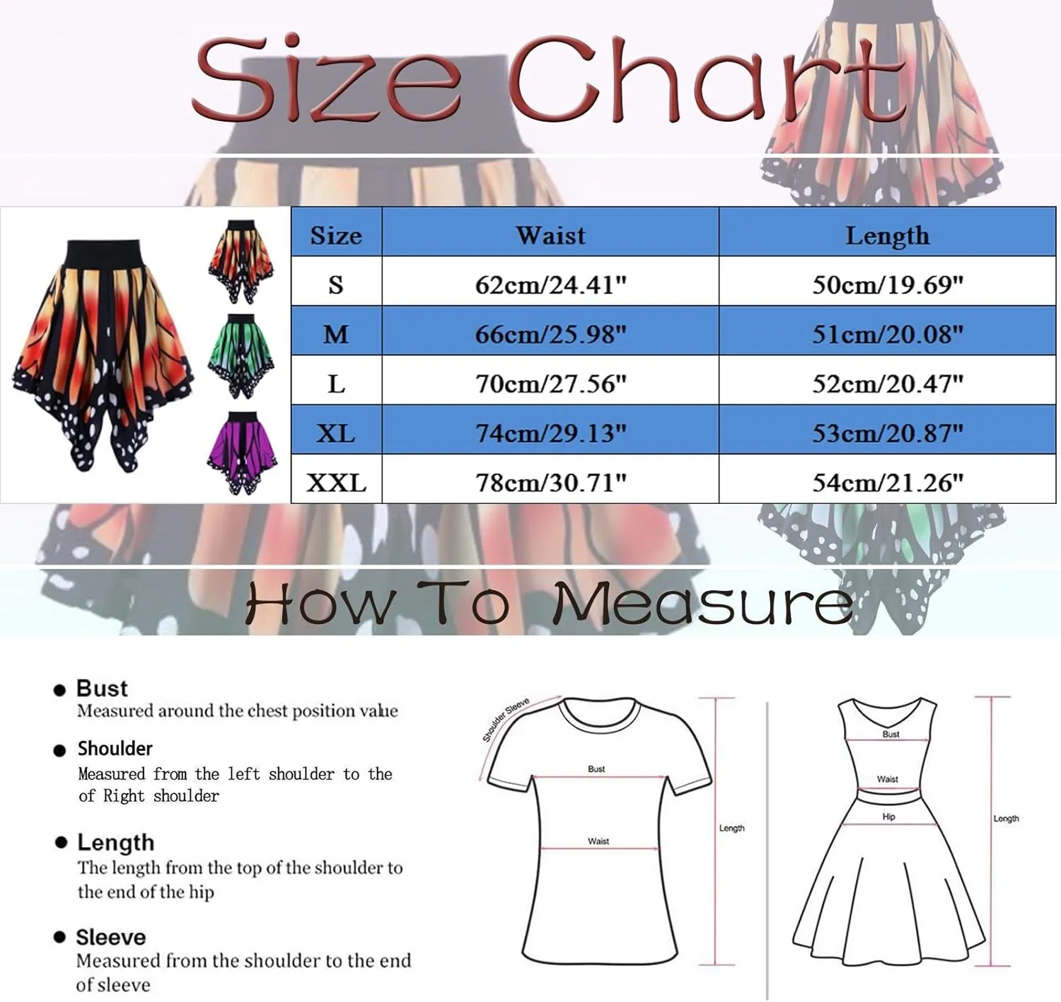 Women's Midi Length Skirt Layered Tulle A Line Skirts Butterfly Print Elastic Waist Ballet Bubble Skirt Carnival