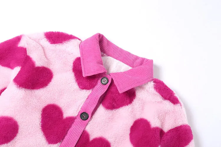 Y2K Pink Hearts Soft Jacket